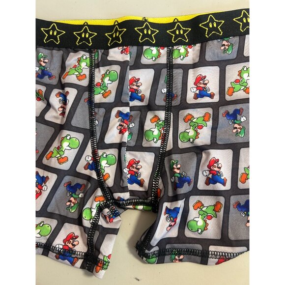 Super Mario Boys Boxer Briefs Lot of 4 Size 10 Nintendo Polyester & Spandex - Picture 5 of 6